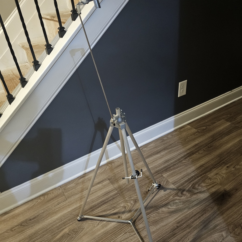 Elegant Silver Vintage Tripod Stand for Home Art Display